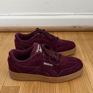 Reebok Suede Burgundy Sneakers
